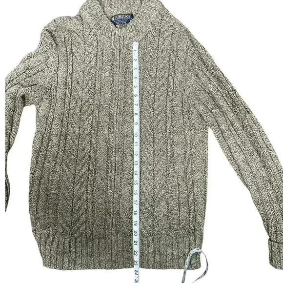 Puritan Men's Cable Knit Sweater Tan Size Medium Great Condition - Picture 9 of 9